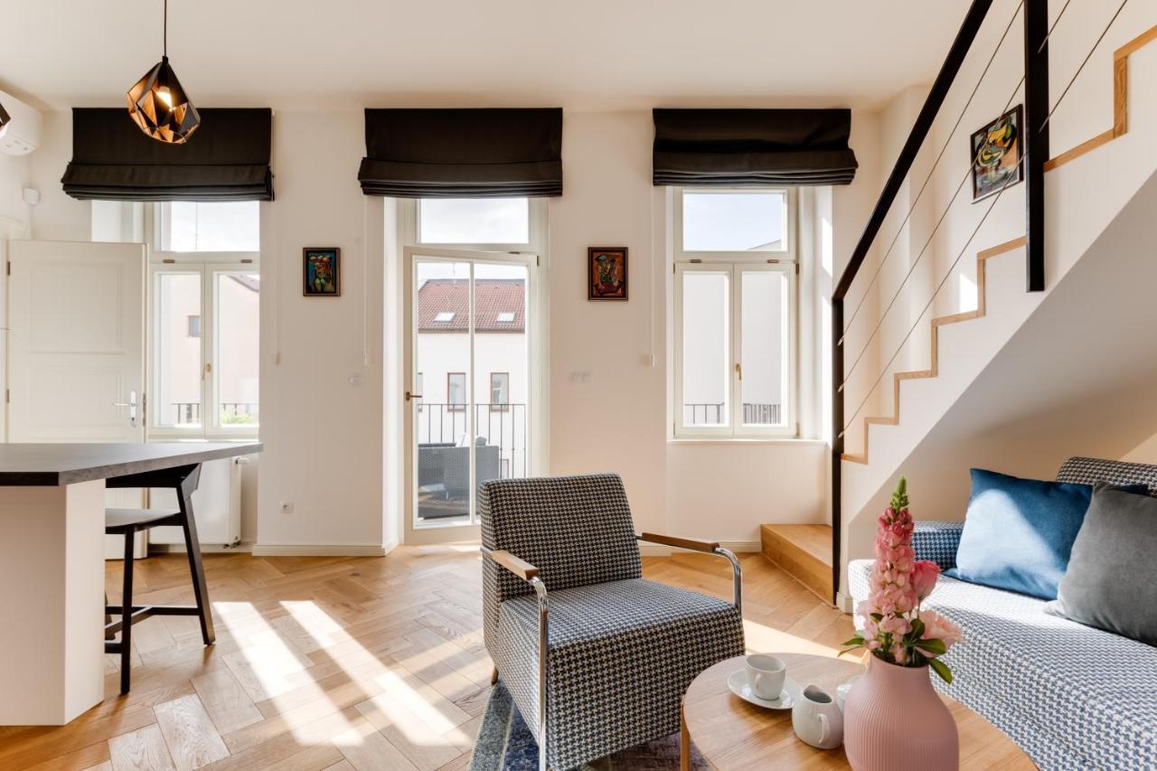 Apartamento Andel Design Duplex, Ac, Garage Praga Exterior foto